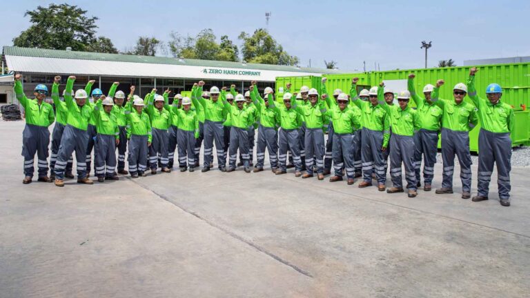 CR3 Employees group photo with thumbs up in the air