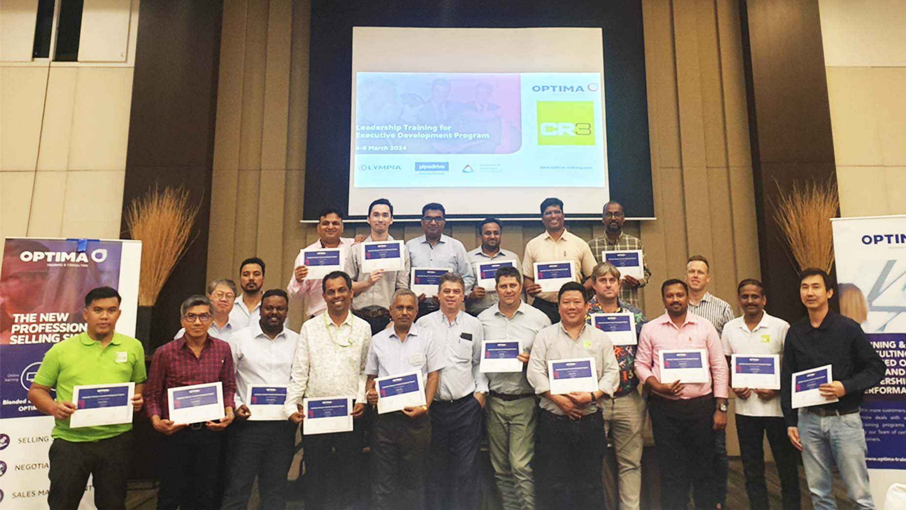 Group Photo of CR3 Management with their certificates